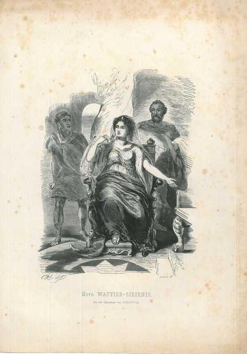 Portrait of Johanna Cornelia Wattier, Antiek en Kunst, Kunst | Etsen en Gravures