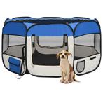 vidaXL Hondenren inklapbaar met draagtas 125x125x61 cm blauw, Dieren en Toebehoren, Honden-accessoires, Verzenden, Nieuw