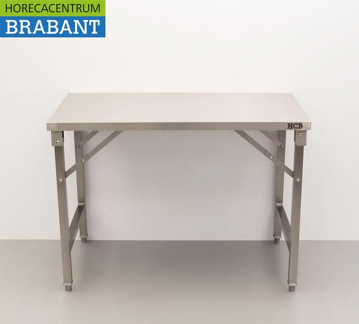 HCB RVS Inklapbare Werktafel Tafel 120 x 70 x 85 cm Horeca, Zakelijke goederen, Horeca | Keukenapparatuur, Nieuw in verpakking