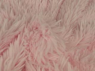 Langharig bont stof – Baby roze, Hobby en Vrije tijd, Stoffen en Lappen, 120 cm of meer, 200 cm of meer, Roze, Nieuw, Polyester