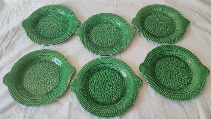 Sarreguemines - 6 Assiettes, luxe - Serveerset voor vis (6), Antiek en Kunst, Kunst | Designobjecten