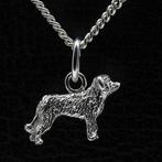 Zilveren Pyrenese herder ketting hanger - oren ongecoupee..., Verzenden, Nieuw