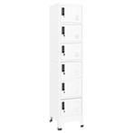 vidaXL Lockerkast 38x40x180 cm staal wit, Verzenden, Nieuw