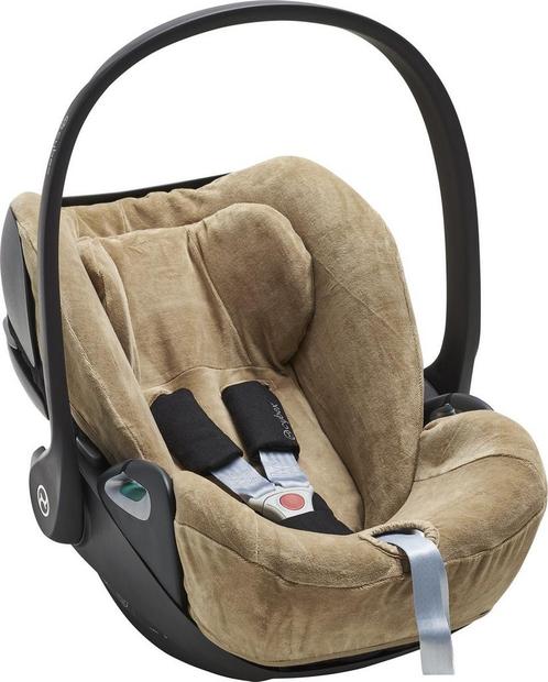 Meyco Velvet autostoelhoes Cybex Cloud Z2 i-size plus - taup, Kinderen en Baby's, Autostoeltjes, Nieuw, Verzenden