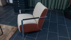 Fauteuil Harvink Alowa  stof leer, Huis en Inrichting, Fauteuils, 75 tot 100 cm, Ophalen of Verzenden, Zo goed als nieuw, Leer