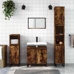 vidaXL Badkamerkast 58x33x60 cm bewerkt hout gerookt, Verzenden, Nieuw