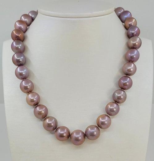 Halsketting Grote 12x15mm ronde Edisonparels, Sieraden, Tassen en Uiterlijk, Kettingen