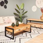 Salontafel Boaz| 120 cm | twee lades, Huis en Inrichting, Tafels | Salontafels, Ophalen of Verzenden, Nieuw