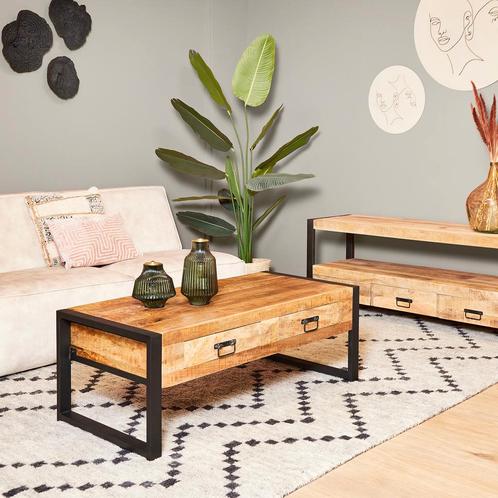 Salontafel Boaz| 120 cm | twee lades, Huis en Inrichting, Tafels | Salontafels, Nieuw, Ophalen of Verzenden