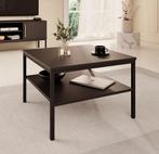Meubella Salontafel vierkant zwart 60 cm | Opbergplank, Huis en Inrichting, Tafels | Salontafels, 50 tot 100 cm, Verzenden, Nieuw