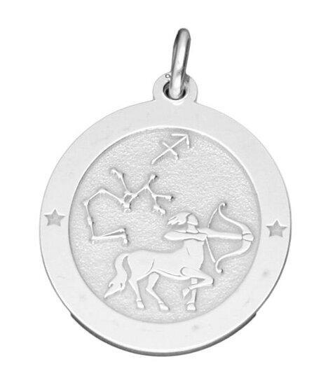 Zilveren Sterrenbeeld Boogschutter ovaal kettinghanger, Sieraden, Tassen en Uiterlijk, Kettinghangers, Verzenden