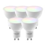 Set van 5 Calex Smart LED Lamp GU10 Reflector RGB 5W 350lm, Nieuw