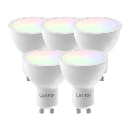 Set van 5 Calex Smart LED Lamp GU10 Reflector RGB 5W 350lm, Huis en Inrichting, Lampen | Losse lampen