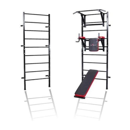 Workout gymnastiek ladder 235x87 cm met pull bar & halter..., Sport en Fitness, Turnen, Nieuw, Ophalen of Verzenden