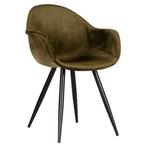 Stoelen | FIONA |  Fluweel/Metaal | Army Green |  Zwarte, Verzenden, Nieuw in verpakking