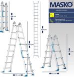 MASKO® Multifunctionele ladder - Vouwladder - 4x5 Treden - Z, Huis en Inrichting, Verzenden, Nieuw