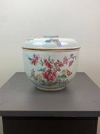 Een grote Chinese famille-rose bloemenpot - Porselein - 20e