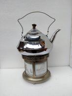 Mit Stövchen - und Ölbrenner - Theepot - Roestvrij staal -