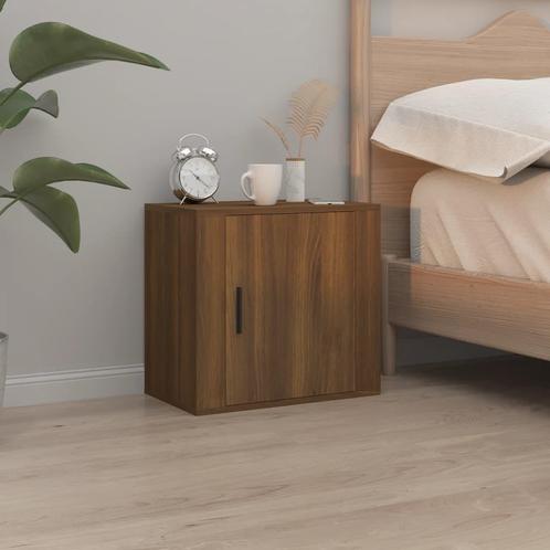 vidaXL Nachtkastje wandgemonteerd 50x30x47 cm bruin, Huis en Inrichting, Slaapkamer | Nachtkastjes, Nieuw, Minder dan 45 cm, Hout