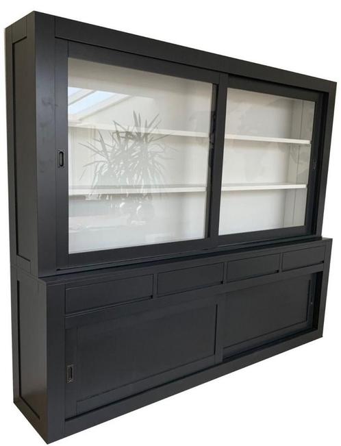 Buffetkast antraciet design 260cm, Huis en Inrichting, Kasten | Buffetkasten, Ophalen of Verzenden
