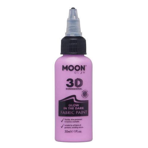 Moon Glow Glow in the Dark Fabric Paint Purple 30ml, Hobby en Vrije tijd, Feestartikelen, Nieuw, Verzenden