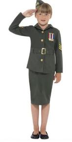 Groen soldaten uniform voor meisjes - Soldaten kleding, Kinderen en Baby's, Carnavalskleding en Verkleedspullen, Ophalen of Verzenden