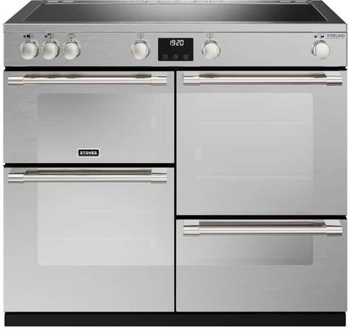 Stoves STERLING DX D1000Ei ZLS SS inductie fornuis, Witgoed en Apparatuur, Fornuizen, 60 cm of meer, Vrijstaand, 5 kookzones of meer