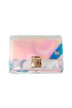 Clutch Holografisch Transparant Zilver Iridescent Tasje Scho, Ophalen of Verzenden, Nieuw, Overige kleuren