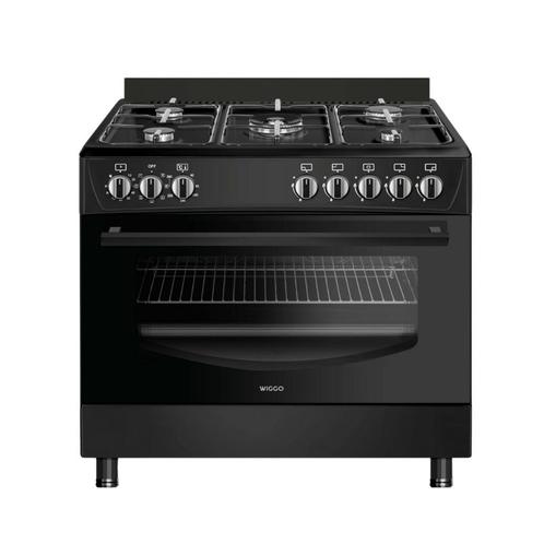 Wiggo WO-E905R(BB) Serie 5 - Gasfornuis - Zwart, Witgoed en Apparatuur, Fornuizen, Nieuw, Verzenden