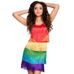 Charleston Jurk Dames Regenboog, Kleding | Dames, Carnavalskleding en Feestkleding, Nieuw, Verzenden