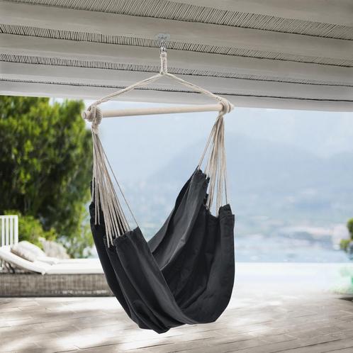 Katoenen hangstoel 180x125 cm donkergrijs, Huis en Inrichting, Fauteuils, Nieuw, Verzenden