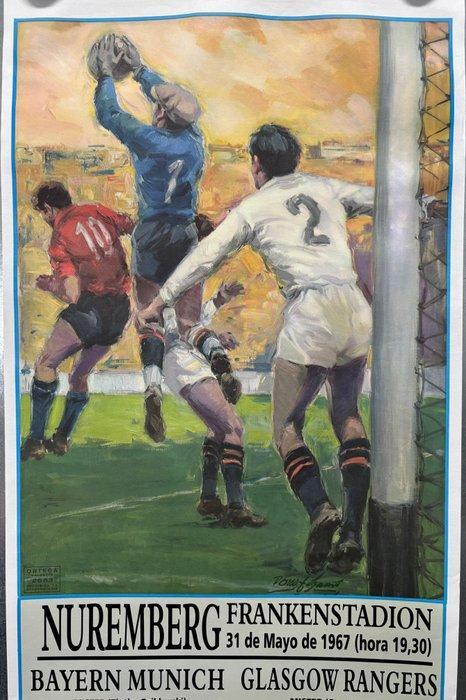 Donat Sauri - Bayern Munich vs Glasgow Rangers, Final Recopa, Antiek en Kunst, Kunst | Tekeningen en Foto's