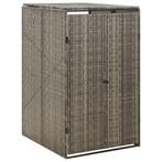 Containerberging enkel 70x80x117 cm poly rattan grijs, Huis en Inrichting, Verzenden, Nieuw