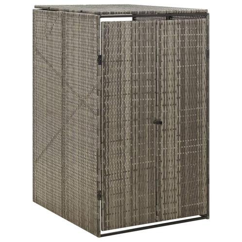 Containerberging enkel 70x80x117 cm poly rattan grijs, Huis en Inrichting, Overige Huis en Inrichting, Nieuw, Verzenden