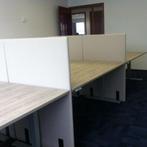 (MDK-104796) Kwadrant elektrisch zit-sta callcenter bureau, Huis en Inrichting, Bureaus, Ophalen of Verzenden, Nieuw