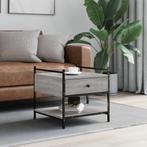 vidaXL Salontafel 50x50x50 cm bewerkt hout grijs sonoma, Huis en Inrichting, Verzenden, Nieuw, Overige houtsoorten, 50 tot 100 cm