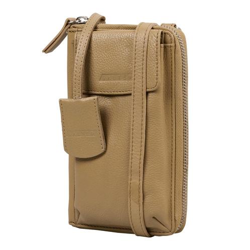 Salted Dames Portemonnee Telefoontasje - Leer - Lichtbruin, Sieraden, Tassen en Uiterlijk, Tassen | Schoudertassen, Bruin, Nieuw