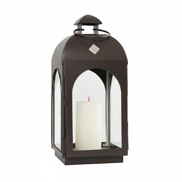 Capri Windlicht Antraciet Small Tuinaccessoires Windlichten, Huis en Inrichting, Lampen | Overige, Nieuw, Verzenden