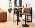 2dekans | Barkruk Trofors – Set van 2 – Cognac – Stijlvolle, Huis en Inrichting, Barkrukken, Ophalen of Verzenden, Zo goed als nieuw
