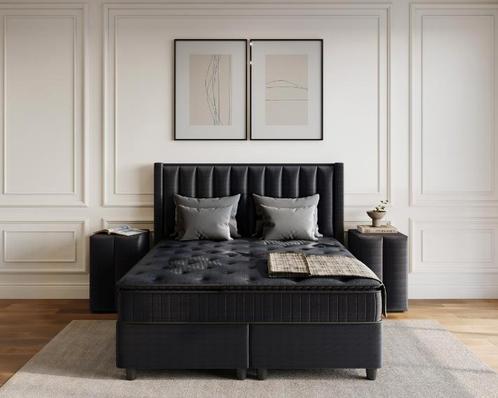 Opberg Boxspring Blackpearl - Antraciet - 180x200 cm, Huis en Inrichting, Slaapkamer | Boxsprings, Overige kleuren, Nieuw, Verzenden