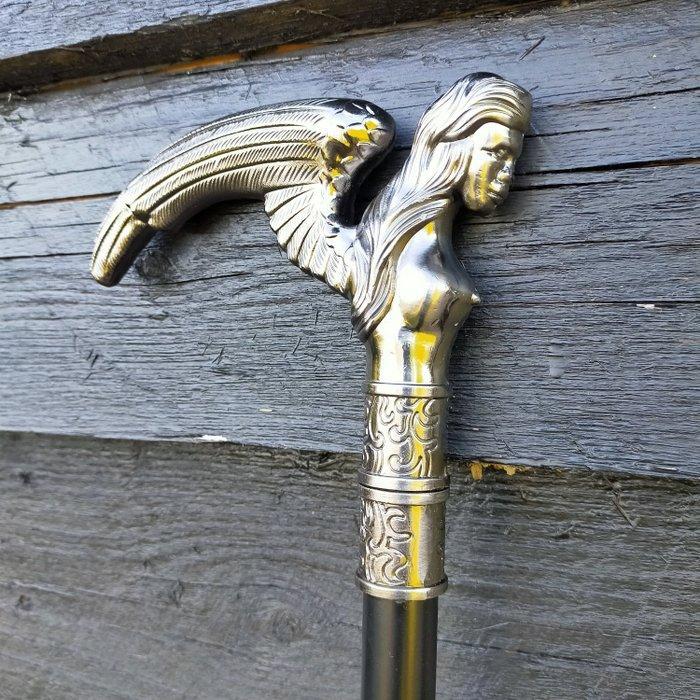 Wandelstok - engel - legering alumimium, Antiek en Kunst, Kunst | Designobjecten
