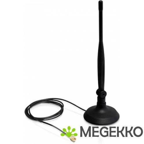 DeLOCK 88413 antenne, SMA WLAN met magnetische voet, 1m, Computers en Software, Overige Computers en Software, Nieuw, Verzenden