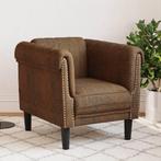 vidaXL Fauteuil kunstsuède bruin, Huis en Inrichting, Verzenden, Nieuw, Eenpersoons, Leer