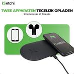 2dekans | iSetchi 2-in-1 Draadloze Qi Oplader (15W, Ophalen of Verzenden, Zo goed als nieuw