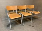 Stoel (6) - Staal - 6x stapelbare industriële, Antiek en Kunst