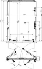 Wolf WL240ASR 2 koloms hefbrug hyraulisch a-symetrisch NIEUW, Nieuw