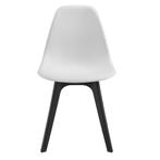 Eetkamerstoel Lendava 83x54x48 cm set van 2 wit en zwart, Huis en Inrichting, Stoelen, Verzenden, Nieuw