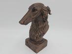 Bust of a borzoi dog statue - handpainted home decor dog lov, Verzenden, Nieuw