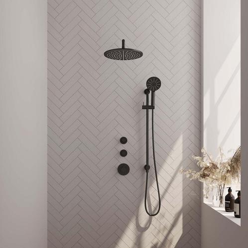 Regendoucheset Inbouw Brauer Black Carving Thermostatisch, Doe-het-zelf en Verbouw, Sanitair, Kraan, Nieuw, Ophalen of Verzenden