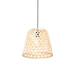 Oosterse hanglamp zwart met bamboe - Rayan, Huis en Inrichting, Lampen | Hanglampen, Nieuw, Oosters, 75 cm of meer